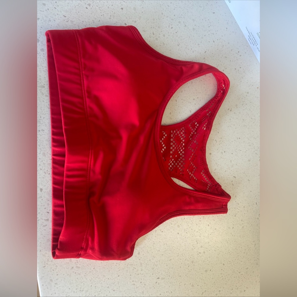 ZYIA Bold Red Activewear Top